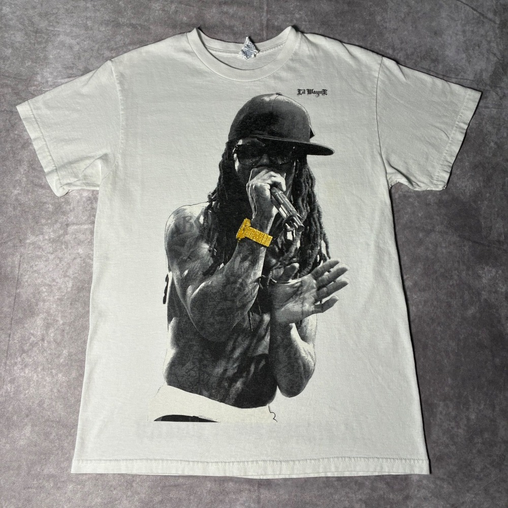 Vintage Lil Wayne Americas Most Wanted  Rap tee White Mens Medium